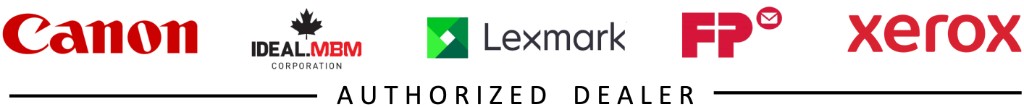 Authorized dealer: Canon, Ideal MBM, Lexmark, FP, Xerox