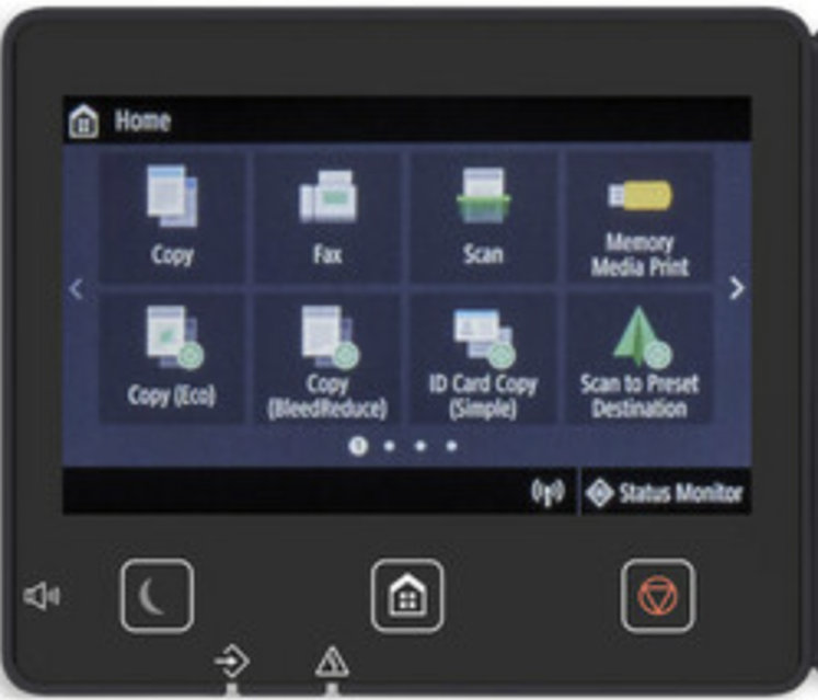 Canon Color imageCLASS X MF1333C 5-inch colour touchscreen Home screen