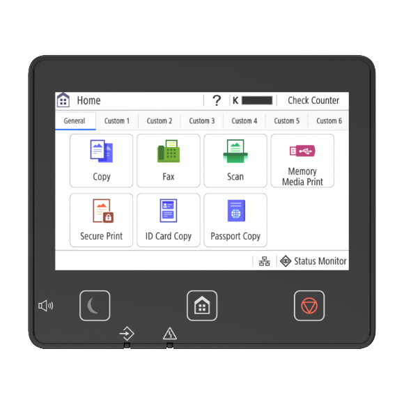 Canon imageFORCE 1440F touchscreen detail