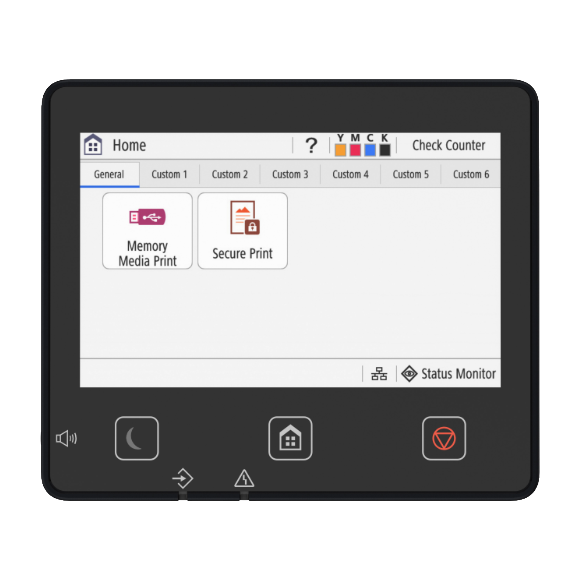Canon imageFORCE C1333P touchscreen detail