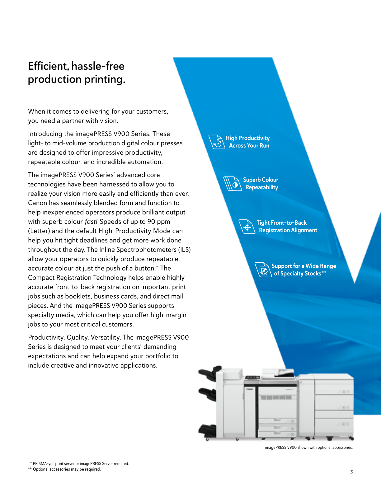 Canon imagePRESS V900 Series production workflow graphic