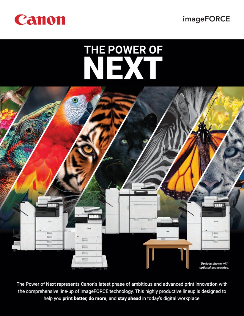 Canon imageFORCE Power of Next brochure cover