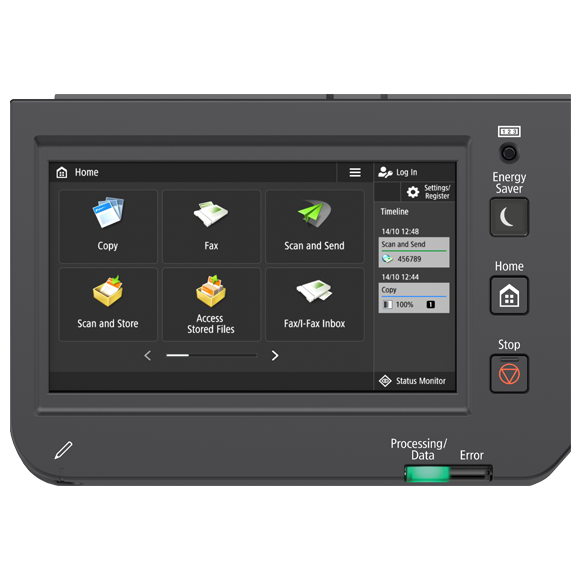 Canon Color imageRUNNER C3326i interface detail