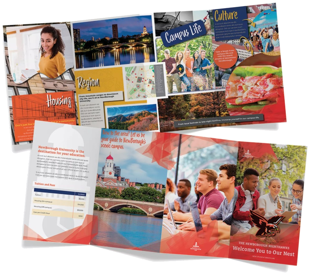 Example finished print spreads produced by the Canon imagePRESS V family